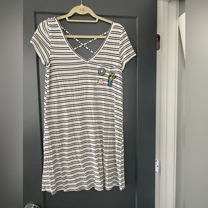 American Eagle Outfitters striped pool cover up